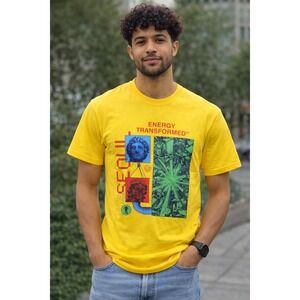 NWT Seoul Projects Graphic Tee Yellow Men's Large